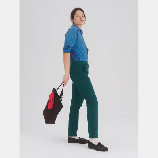 Aigle The Cotton Chino Pants Women Green ZA-09123